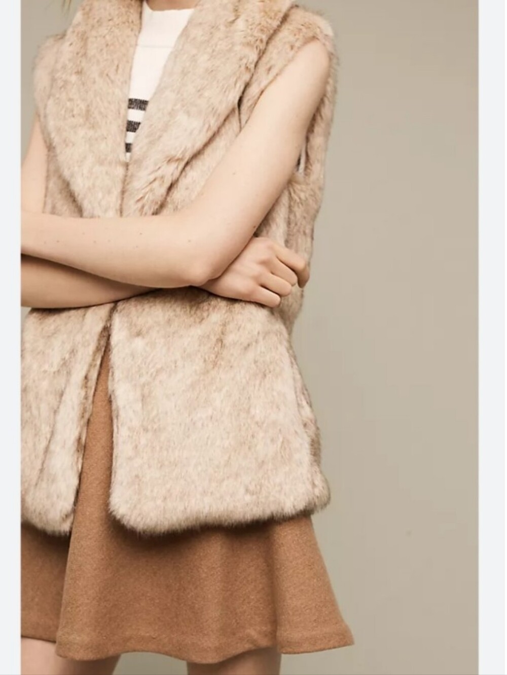 Anthropologie Sanctuary plush faux fur vest